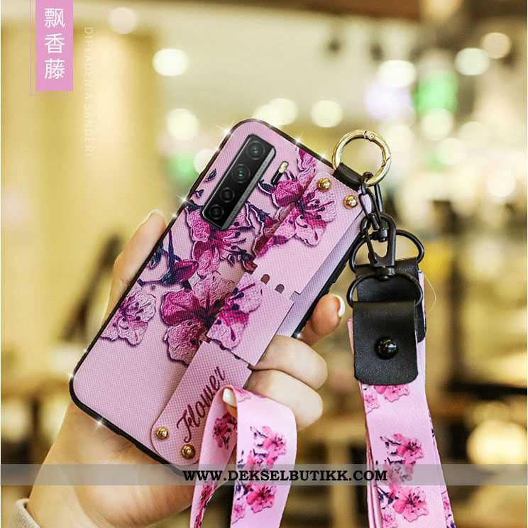 Etui Huawei P40 Lite 5g Beskyttelse Med Strass Hengende Ornamenter Deksel Rosa, Huawei P40 Lite 5g S