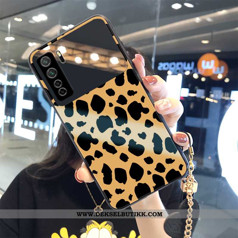 Etui Huawei P40 Lite 5g Hengende Ornamenter Mobiltelefon Leopard Mote Svart, Deksel Huawei P40 Lite 