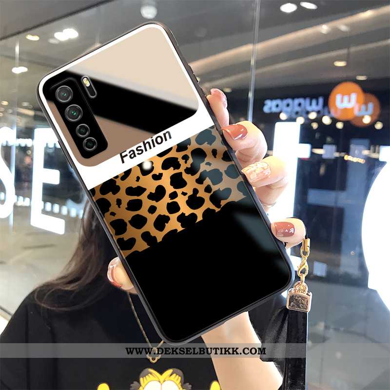 Etui Huawei P40 Lite 5g Hengende Ornamenter Mobiltelefon Leopard Mote Svart, Deksel Huawei P40 Lite 