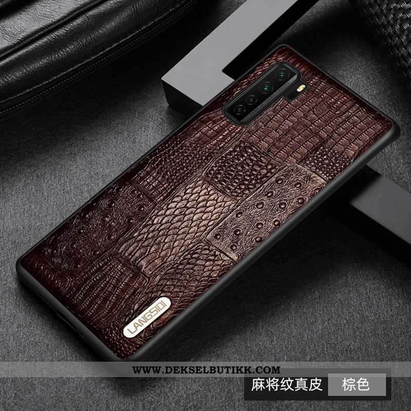 Etui Huawei P40 Lite 5g Skinn High End Anti-fall Business Brun, Deksel Huawei P40 Lite 5g Beskyttels