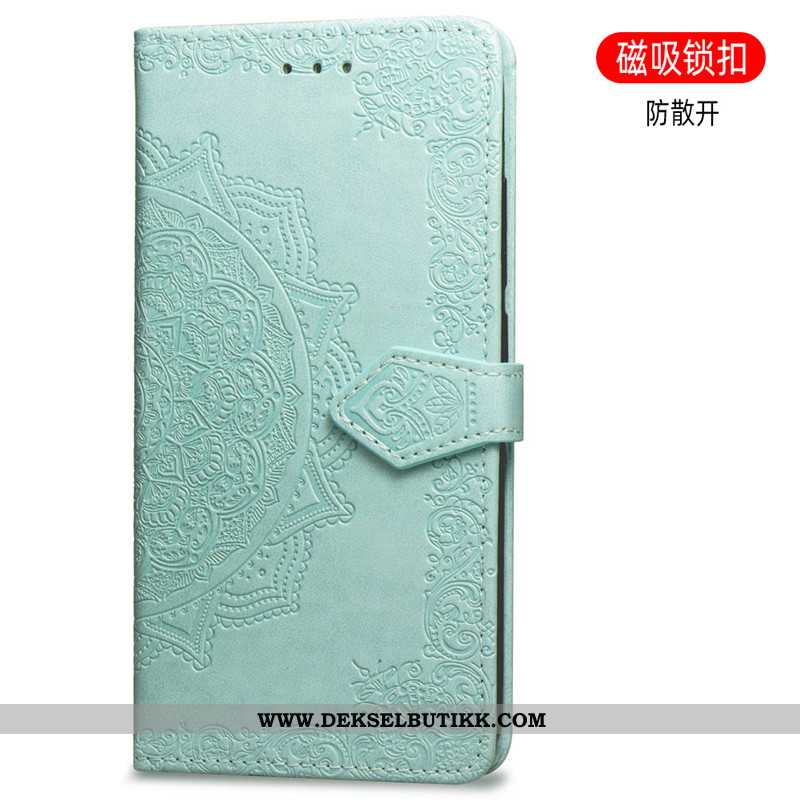 Etui Huawei P40 Lite 5g Skinn Lær Hengende Ornamenter Skinndeksel Monokrom Grønn, Deksel Huawei P40 