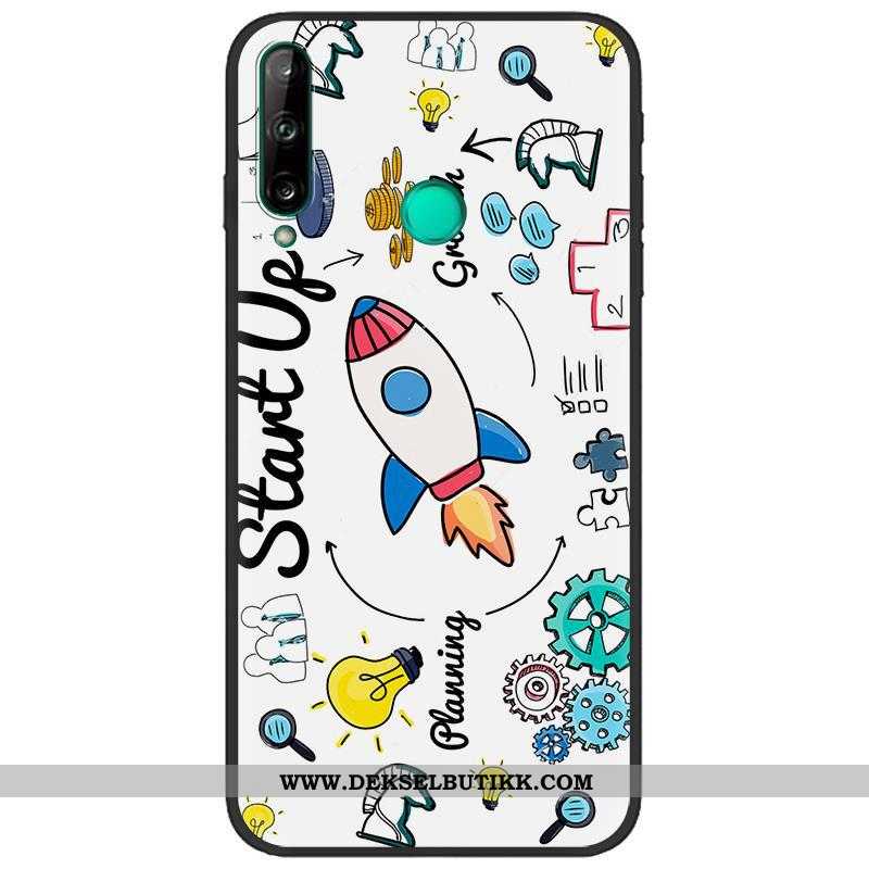 Etui Huawei P40 Lite E Cartoon Nubuck Deksel Kreativ Hvitt, Huawei P40 Lite E Myke Billige