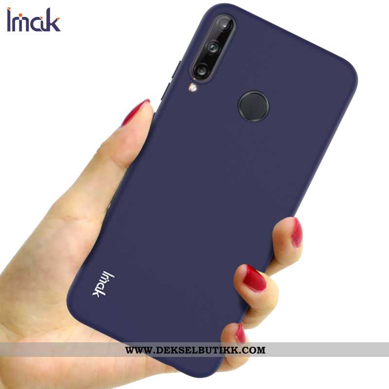 Etui Huawei P40 Lite E Silikon Anti-fall Nubuck Mørkeblå, Deksel Huawei P40 Lite E Beskyttelse På Ne