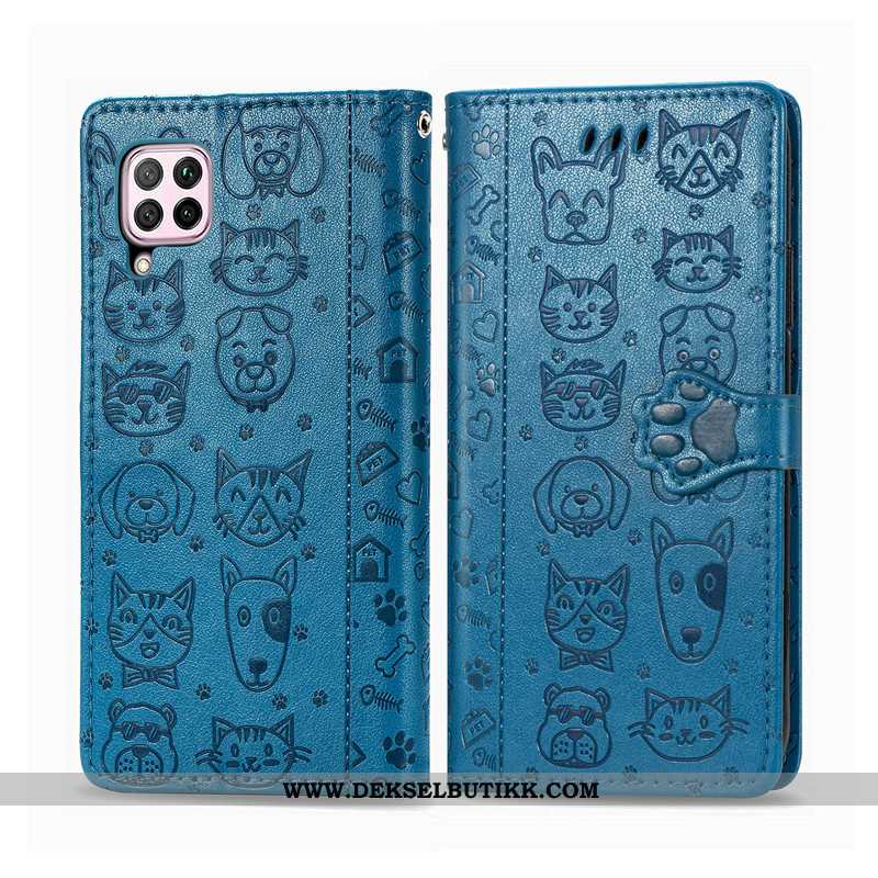 Etui Huawei P40 Lite Hengende Ornamenter Katt Anti-fall Mobiltelefon Lilla, Deksel Huawei P40 Lite R