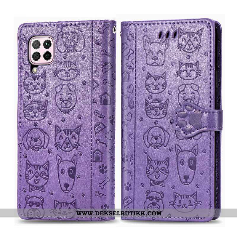 Etui Huawei P40 Lite Hengende Ornamenter Katt Anti-fall Mobiltelefon Lilla, Deksel Huawei P40 Lite R