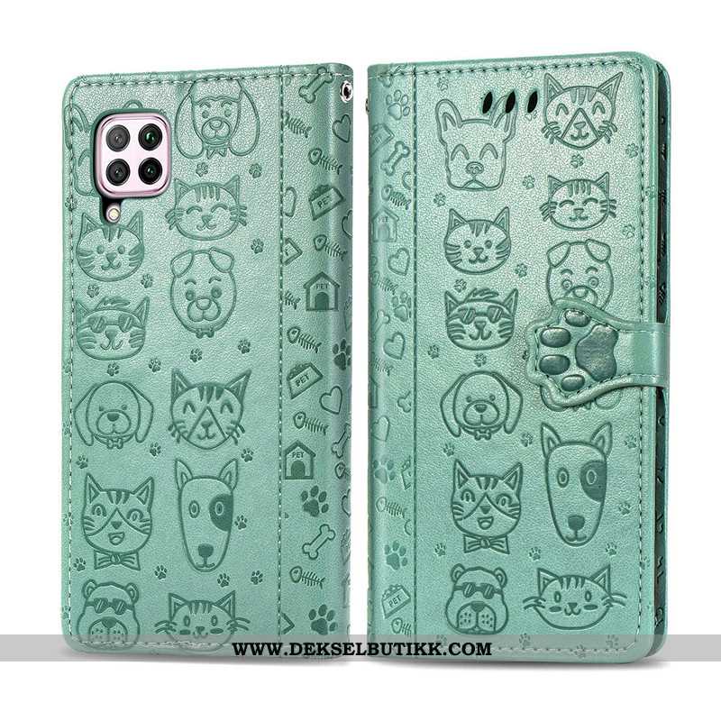 Etui Huawei P40 Lite Hengende Ornamenter Katt Anti-fall Mobiltelefon Lilla, Deksel Huawei P40 Lite R