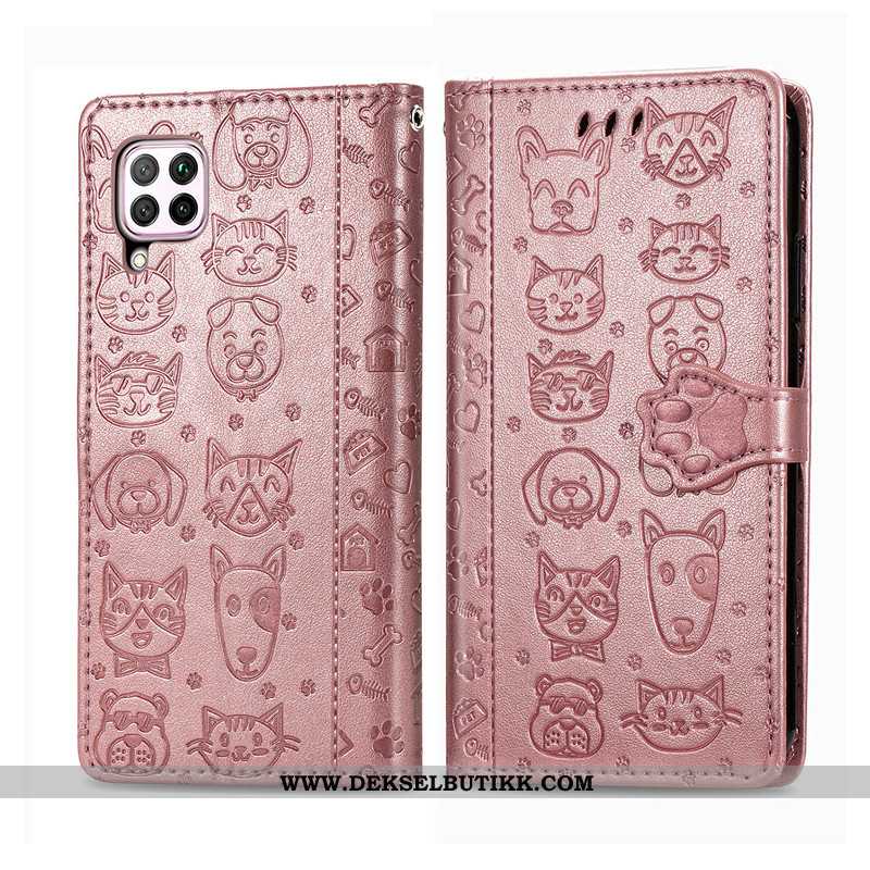 Etui Huawei P40 Lite Hengende Ornamenter Katt Anti-fall Mobiltelefon Lilla, Deksel Huawei P40 Lite R