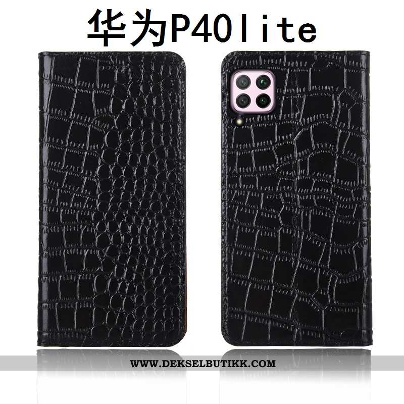 Etui Huawei P40 Lite Skinn Clamshell Mobiltelefon Alt Inkludert Brun, Deksel Huawei P40 Lite Mønster