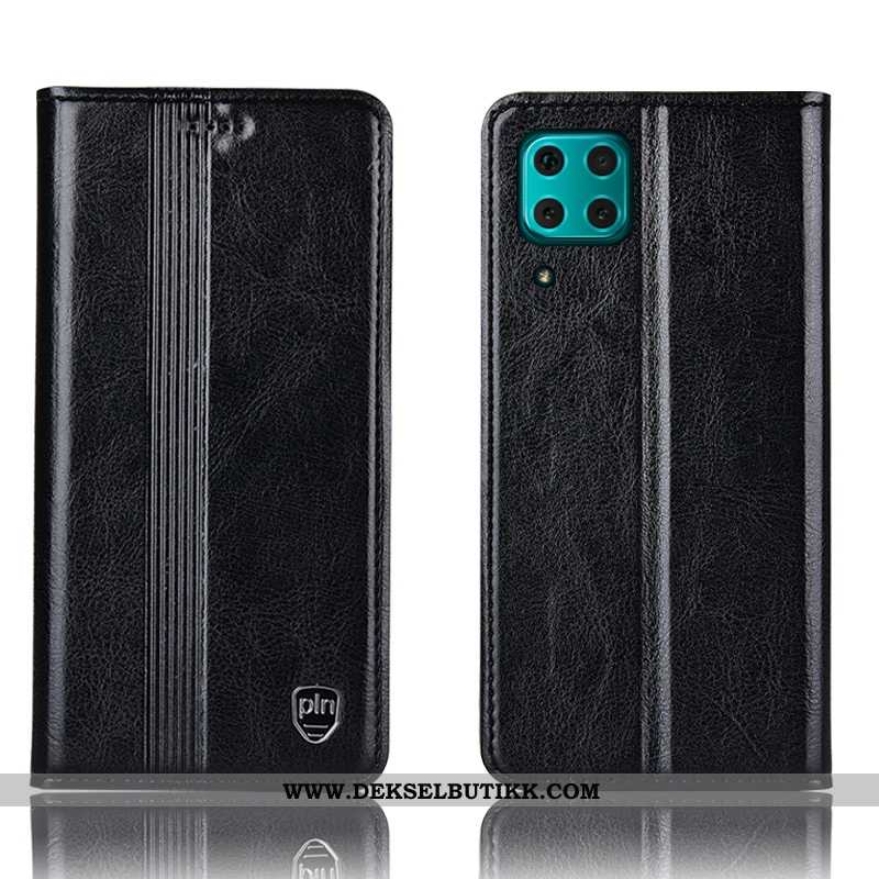 Etui Huawei P40 Lite Skinndeksel Folio Mobiltelefon Brun, Deksel Huawei P40 Lite Beskyttelse Billige