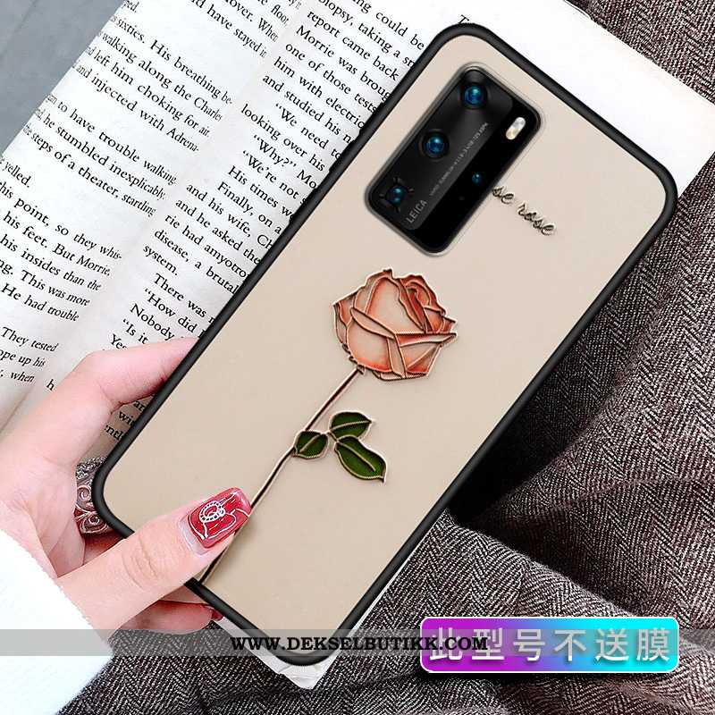 Etui Huawei P40 Pro Av Personlighet Net Red Fersk Myke Beige, Deksel Huawei P40 Pro Kreativ Butikk