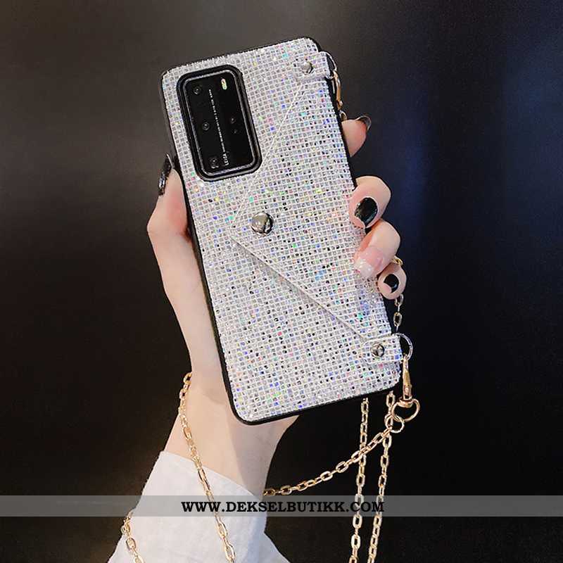 Etui Huawei P40 Pro Hengende Ornamenter Mobiltelefon Kort Svart, Deksel Huawei P40 Pro Luksus På Net