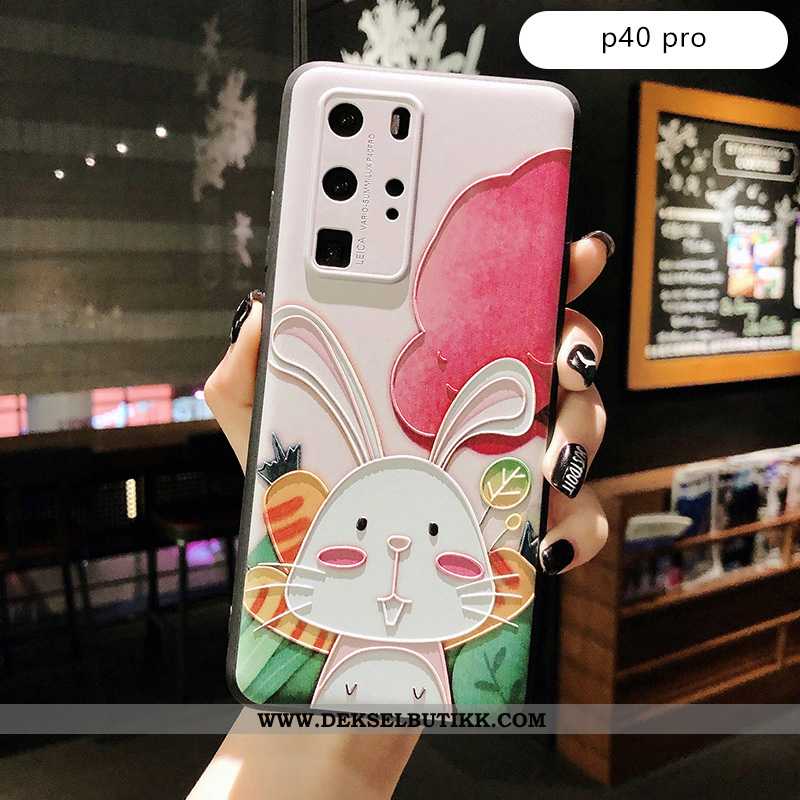 Etui Huawei P40 Pro Relieff Alt Inkludert Beskyttelse Vakker Rosa, Deksel Huawei P40 Pro Cartoon På 