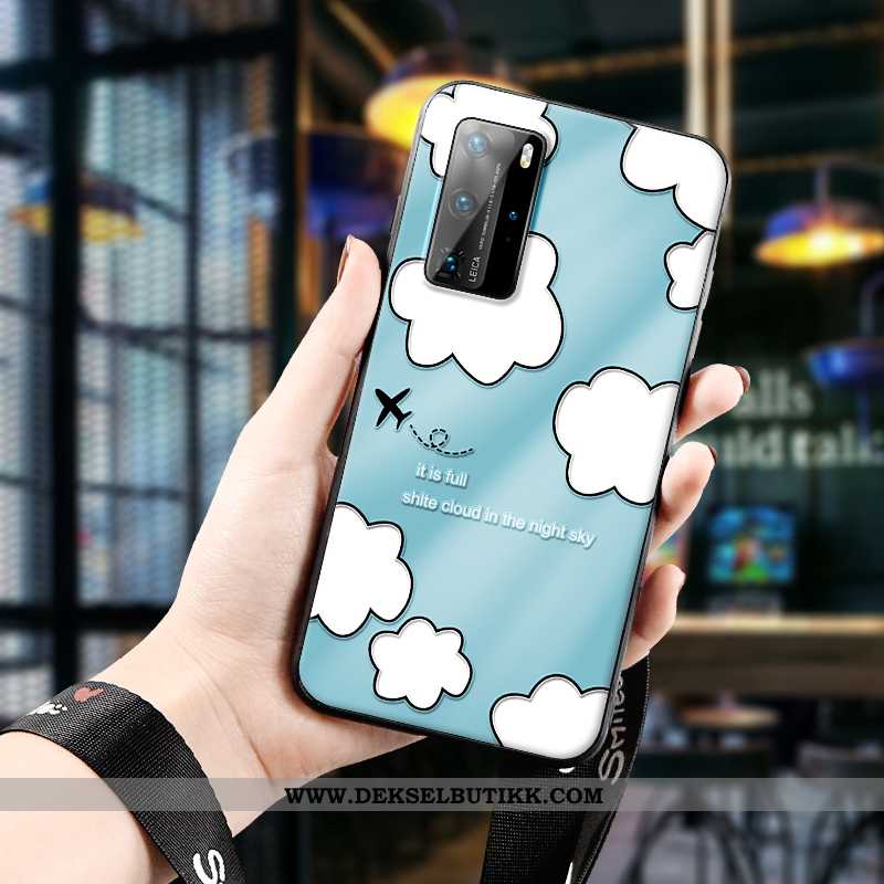 Etui Huawei P40 Pro Trend Tredimensjonale Myke Anti-fall Grønn, Deksel Huawei P40 Pro Ultra Rabatt