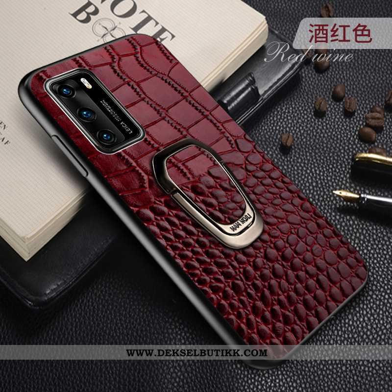 Etui Huawei P40 Trend High End Anti-fall Vin Rød Burgunder, Deksel Huawei P40 Beskyttelse Tilbud