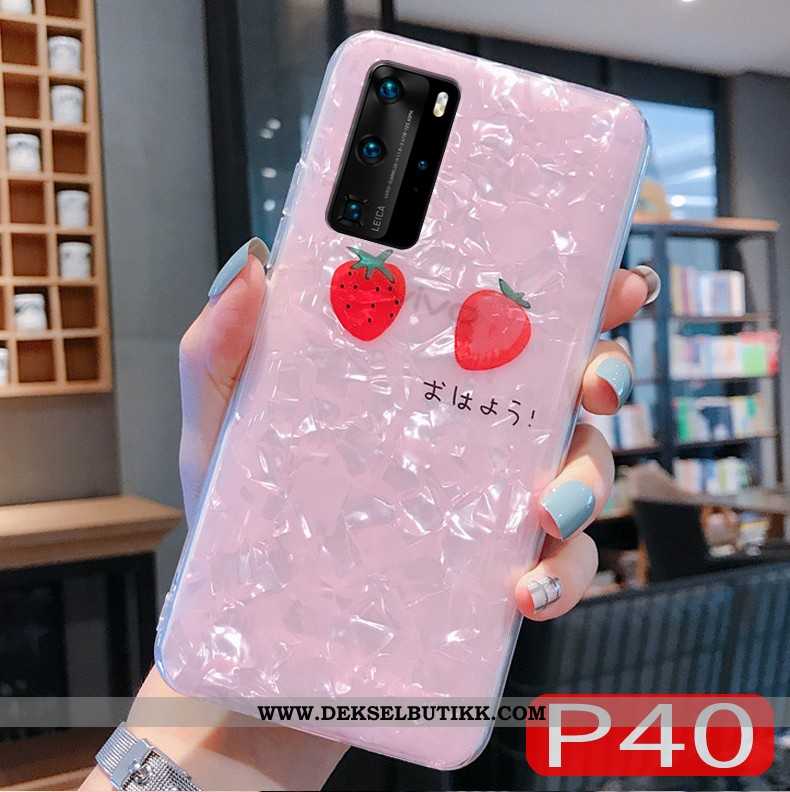 Etui Huawei P40 Trend Nye Rosa Net Red, Deksel Huawei P40 Myke Tilbud