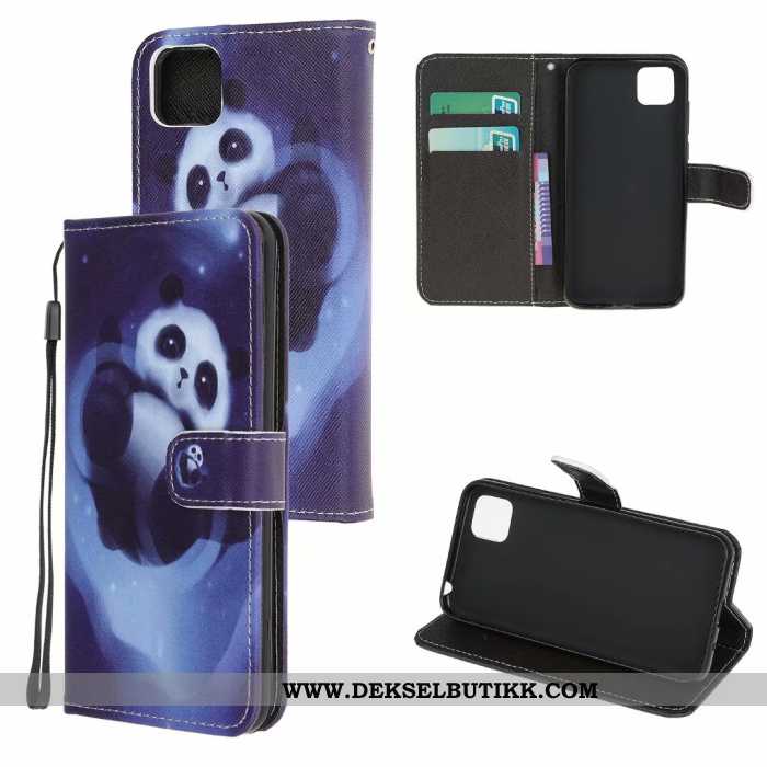 Etui Huawei Y5p Beskyttelse Farge Malt Folio Lilla, Deksel Huawei Y5p Av Personlighet Butikk