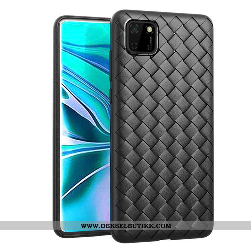 Etui Huawei Y5p Beskyttelse Flettet Deksel Svart, Huawei Y5p Mote Butikk