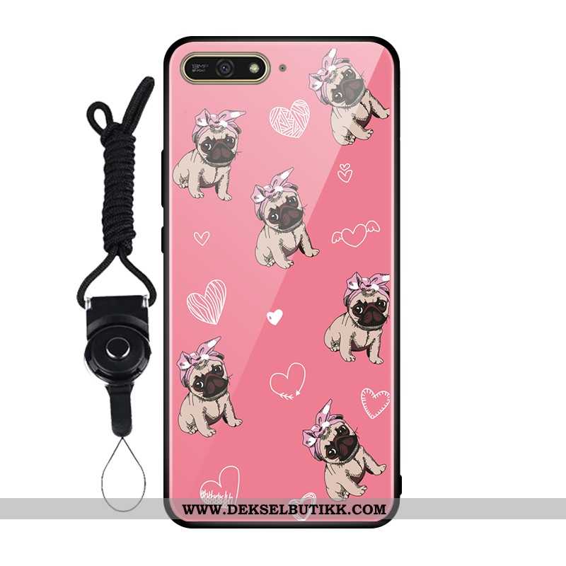 Etui Huawei Y6 2020 Glass Tempe~~pos Rosa, Deksel Huawei Y6 2020 Beskyttelse Tilbud