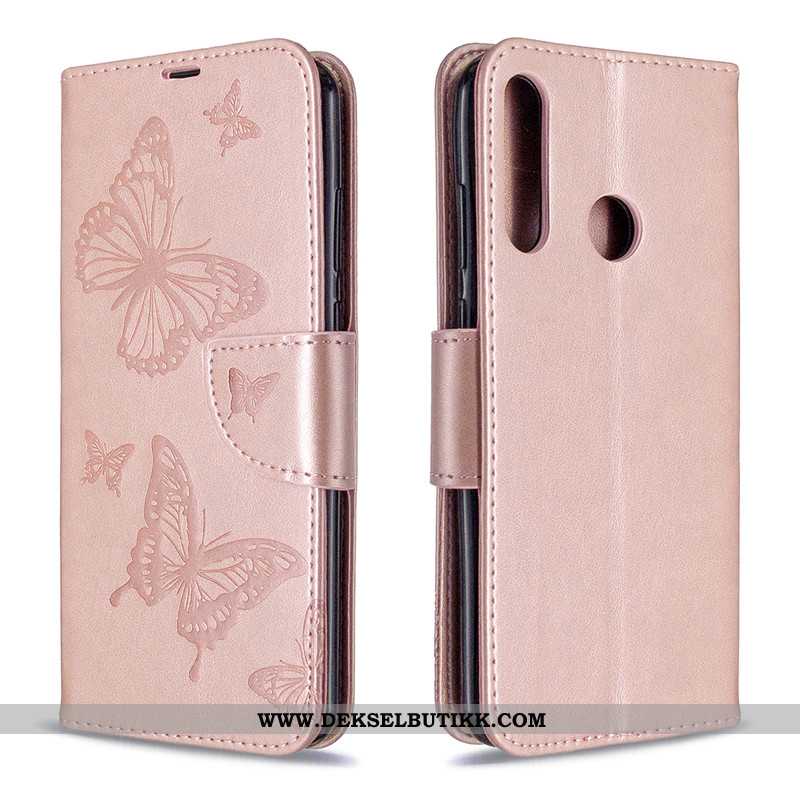 Etui Huawei Y6p Hengende Ornamenter Preging Beskyttelse Lilla, Deksel Huawei Y6p Relieff Billige