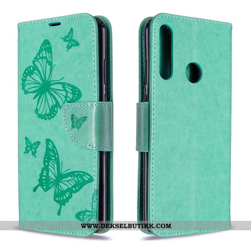 Etui Huawei Y6p Hengende Ornamenter Preging Beskyttelse Lilla, Deksel Huawei Y6p Relieff Billige