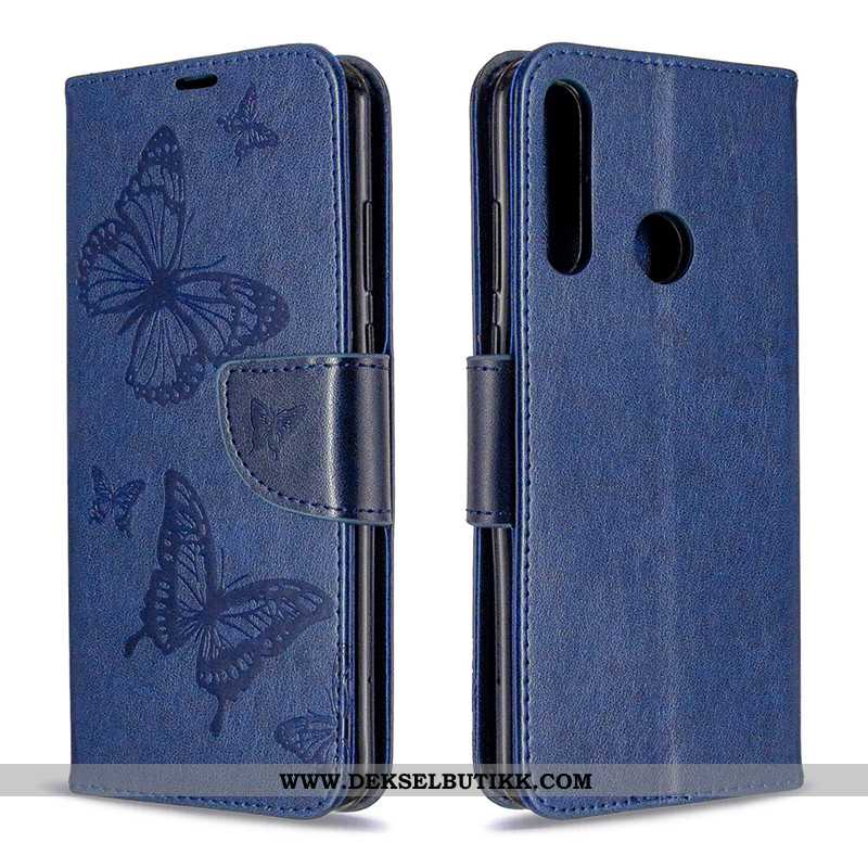 Etui Huawei Y6p Hengende Ornamenter Preging Beskyttelse Lilla, Deksel Huawei Y6p Relieff Billige