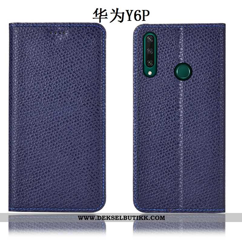 Etui Huawei Y6p Mønster Folio Skinn Anti-fall Rød, Deksel Huawei Y6p Beskyttelse Billige