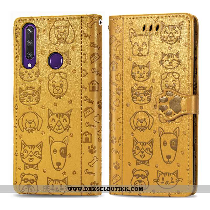 Etui Huawei Y6p Relieff Deksel Lilla Beskyttelse, Huawei Y6p Cartoon Billig