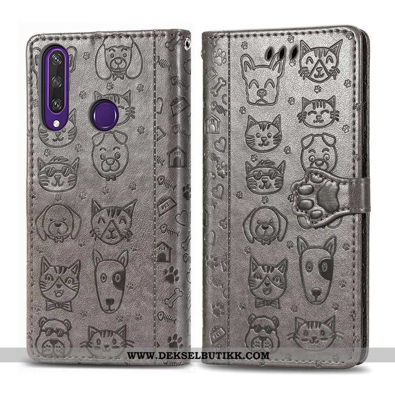 Etui Huawei Y6p Relieff Deksel Lilla Beskyttelse, Huawei Y6p Cartoon Billig