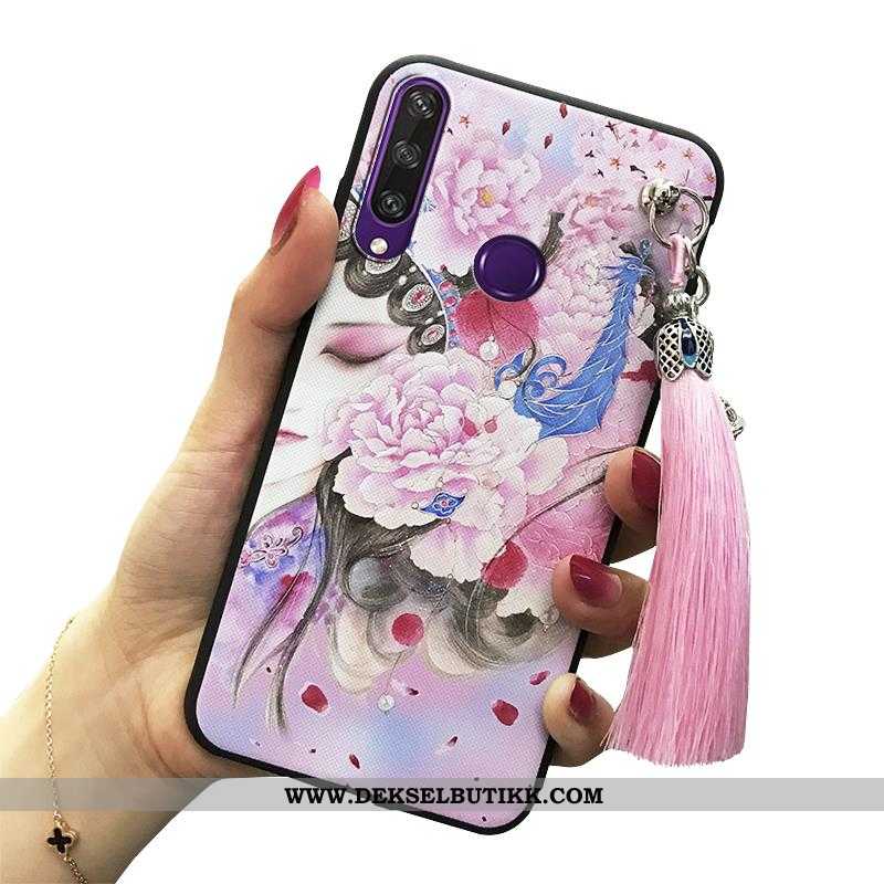 Etui Huawei Y6p Trend Kinesisk Stil Mobiltelefon Rosa, Deksel Huawei Y6p Myke Billige