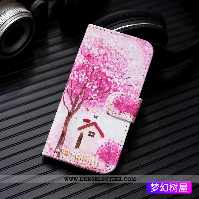 Etui Huawei Y7 2020 Skinndeksel Mobiltelefon Farge Malt Alt Inkludert Rosa, Deksel Huawei Y7 2020 Ca