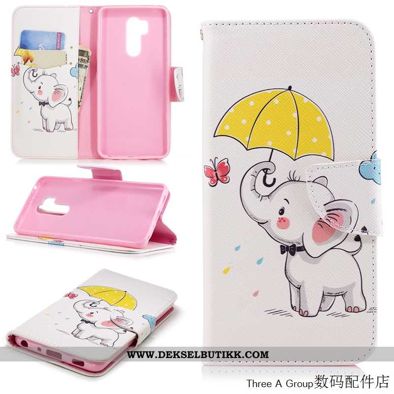 Etui Lg G7 Thinq Cartoon Alt Inkludert Anti-fall Kort Hvitt, Deksel Lg G7 Thinq Beskyttelse Billige