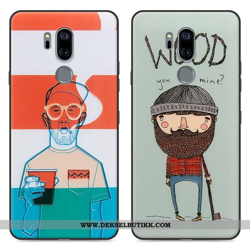 Etui Lg G7 Thinq Relieff Mobiltelefon Blå Alt Inkludert, Deksel Lg G7 Thinq Cartoon Salg