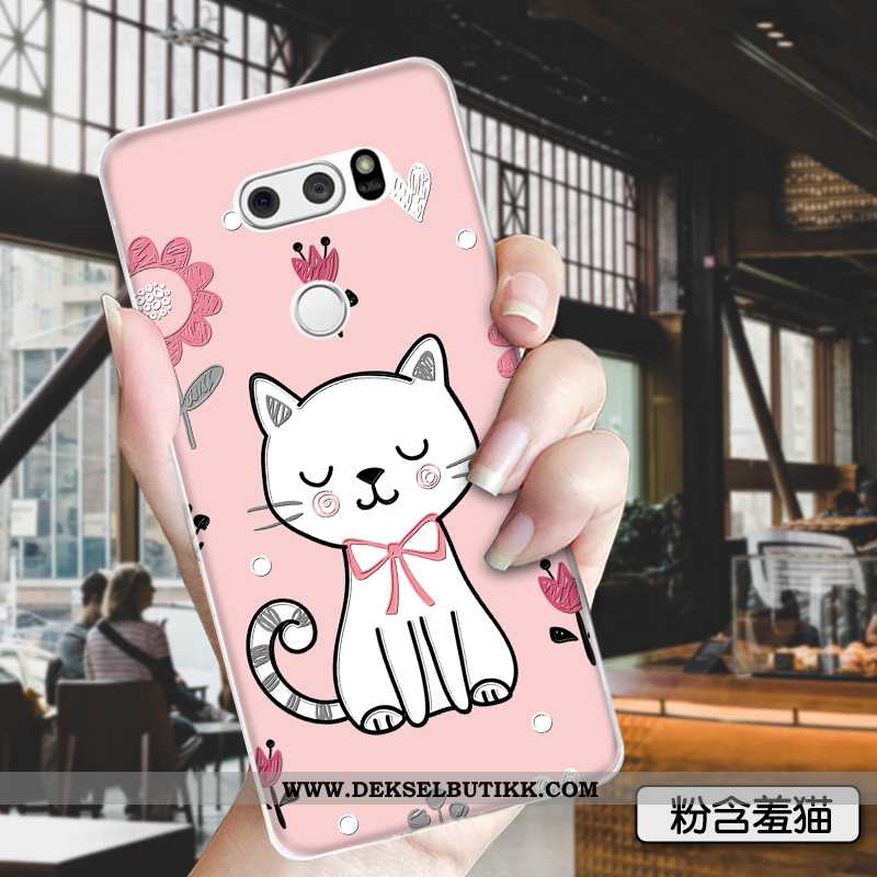 Etui Lg V30 Cartoon Net Red Alt Inkludert Trend Grønn, Deksel Lg V30 Vakker Tilbud