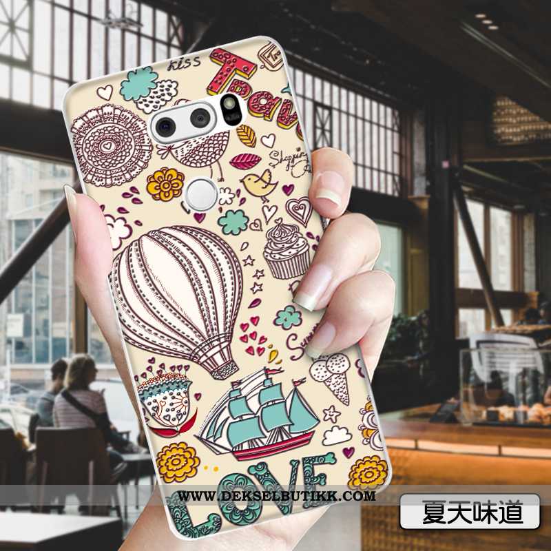 Etui Lg V30 Cartoon Net Red Alt Inkludert Trend Grønn, Deksel Lg V30 Vakker Tilbud