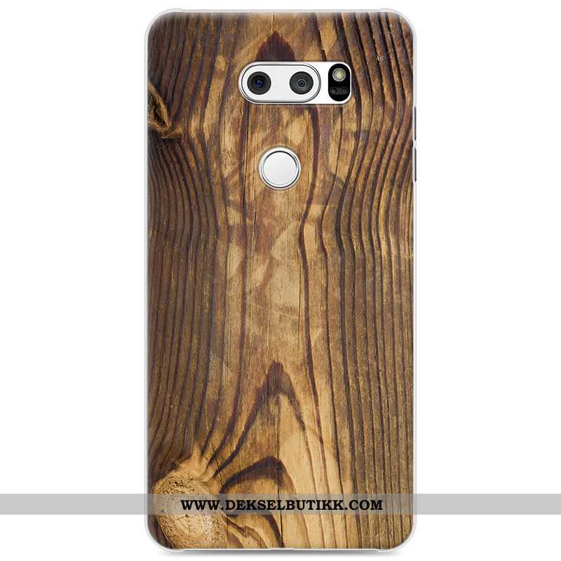 Etui Lg V30 Kreativ Farge Malt Deksel Anti-fall Grå, Lg V30 Wood Tilbud