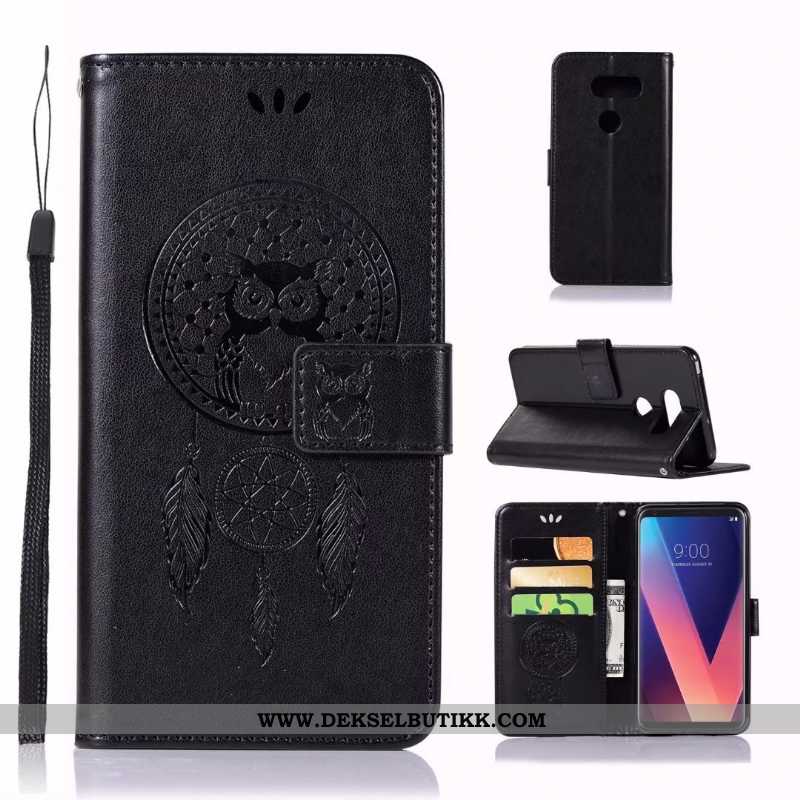 Etui Lg V30 Silikondeksel Folio Svart Deksel, Lg V30 Beskyttelse Butikk