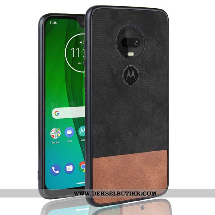 Etui Moto G7 Plus Beskyttelse Deksel Svart Anti-fall, Moto G7 Plus Mobiltelefon Rabatt