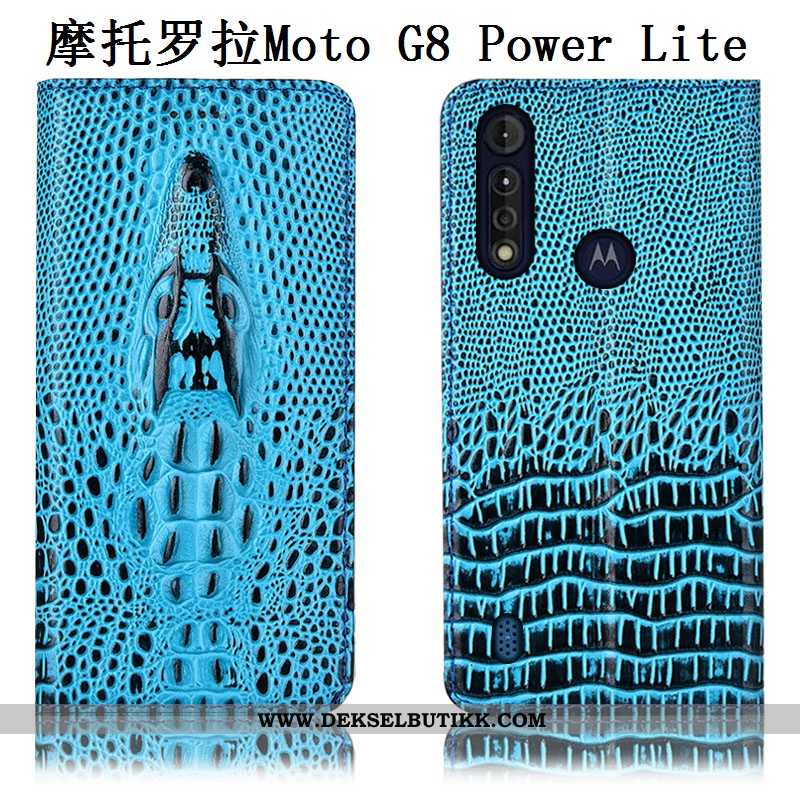 Etui Moto G8 Power Lite Mønster Anti-fall Mobiltelefon Skinn Gul, Deksel Moto G8 Power Lite Beskytte