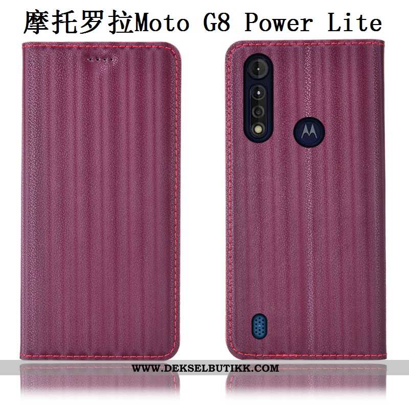 Etui Moto G8 Power Lite Mønster Deksel Anti-fall Folio Svart, Moto G8 Power Lite Beskyttelse Tilbud