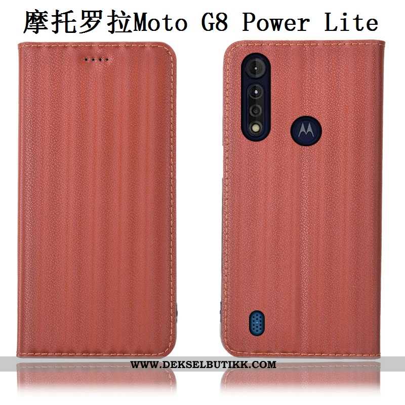 Etui Moto G8 Power Lite Mønster Deksel Anti-fall Folio Svart, Moto G8 Power Lite Beskyttelse Tilbud