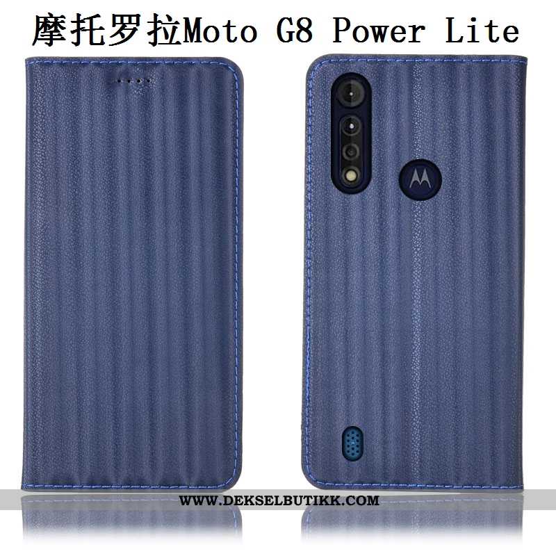 Etui Moto G8 Power Lite Mønster Deksel Anti-fall Folio Svart, Moto G8 Power Lite Beskyttelse Tilbud