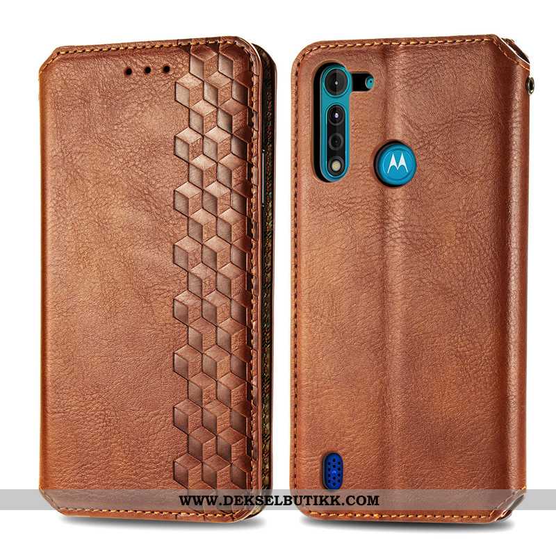 Etui Moto G8 Power Lite Skinndeksel Deksel Preging Tredimensjonale Grønn, Moto G8 Power Lite Hengend