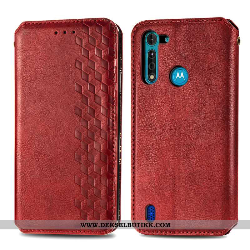 Etui Moto G8 Power Lite Skinndeksel Deksel Preging Tredimensjonale Grønn, Moto G8 Power Lite Hengend