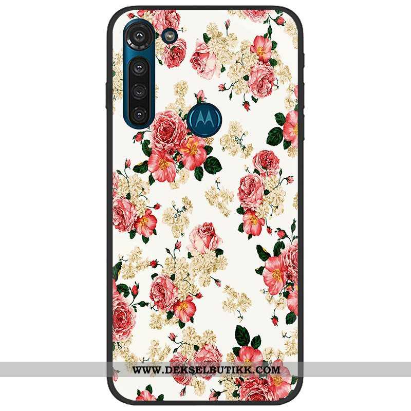 Etui Moto G8 Power Nubuck Klut Deksel Svart Rosa, Moto G8 Power Trend Tilbud