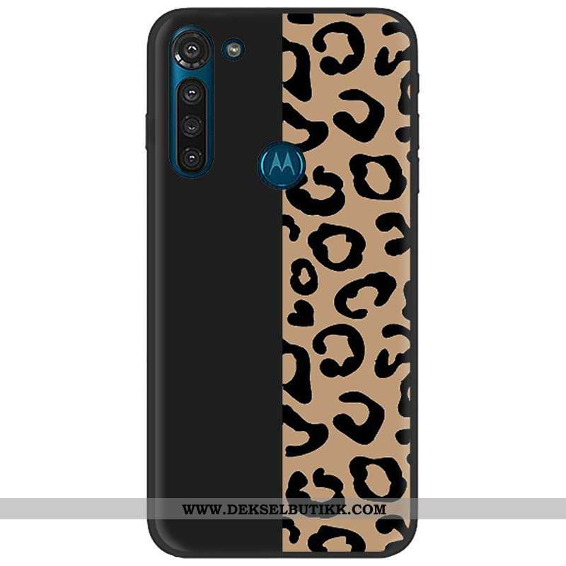 Etui Moto G8 Power Nubuck Klut Deksel Svart Rosa, Moto G8 Power Trend Tilbud