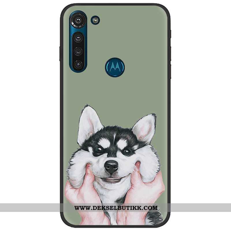 Etui Moto G8 Power Nubuck Klut Deksel Svart Rosa, Moto G8 Power Trend Tilbud