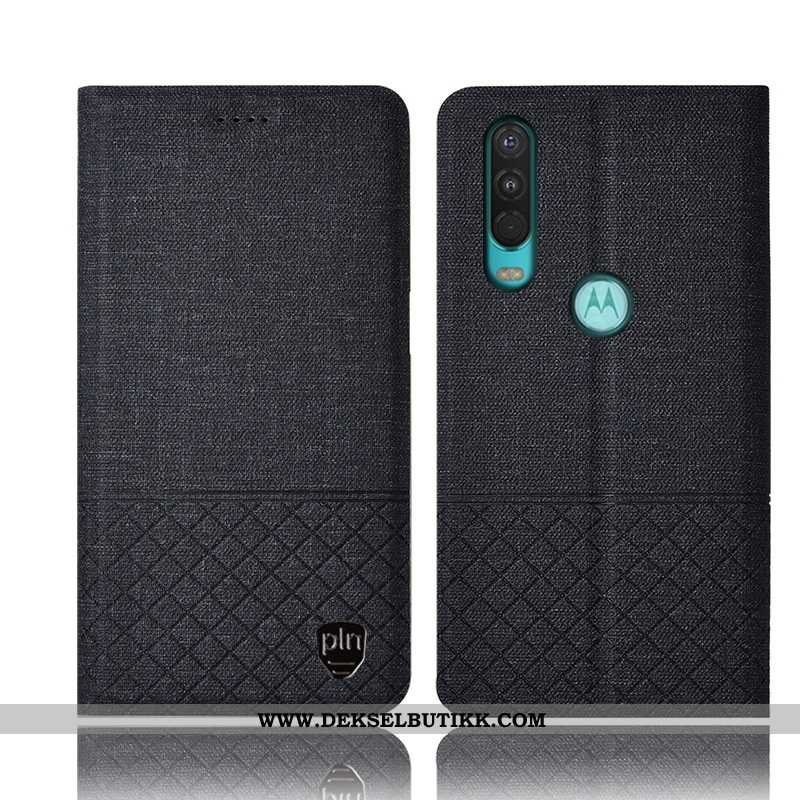 Etui Motorola One Action Beskyttelse Alt Inkludert Deksel Folio Rosa, Motorola One Action Bomull Til