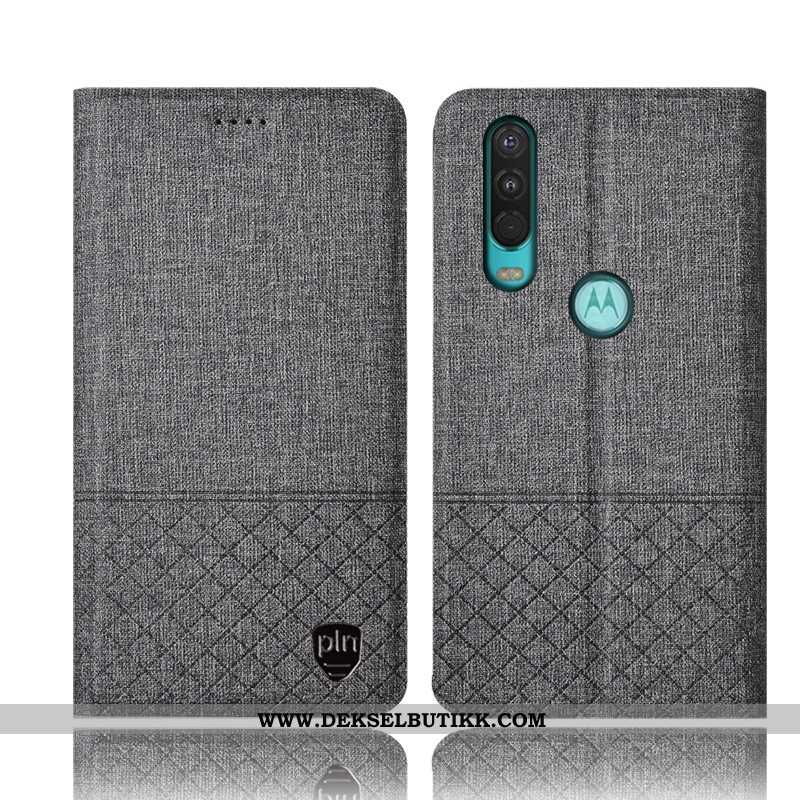 Etui Motorola One Action Beskyttelse Alt Inkludert Deksel Folio Rosa, Motorola One Action Bomull Til