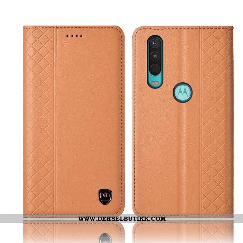 Etui Motorola One Action Beskyttelse Folio Mobiltelefon Alt Inkludert Brun, Deksel Motorola One Acti