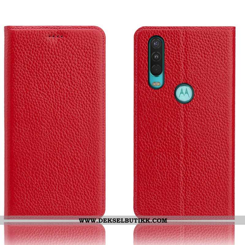 Etui Motorola One Action Beskyttelse Mobiltelefon Anti-fall Folio Brun, Deksel Motorola One Action S